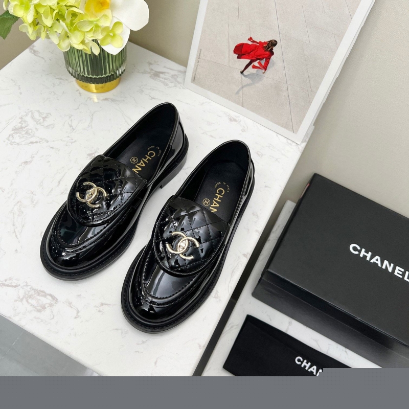 Ch*el leather shoes